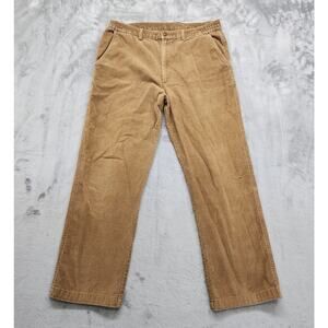 Vintage Towncraft Pants Mens 34X32 Brown Corduroy Straight Leg Academia Preppy